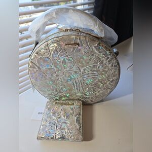 Brahmin Lane  silver MOONRISE unicorn alert! With wallet